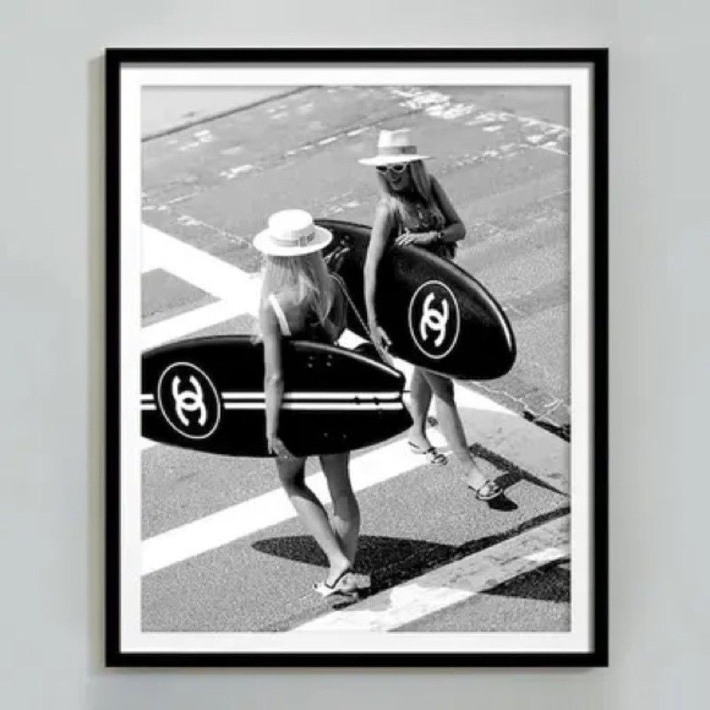 CHANEL SURFER GIRLS FRAMED WALL ART